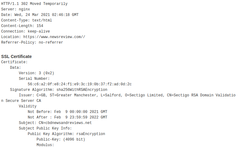 Fig. 7: HTTPS details of another Cobalt Strike C&C server