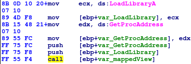 Fig. 10: Loader executes the decrypted payload