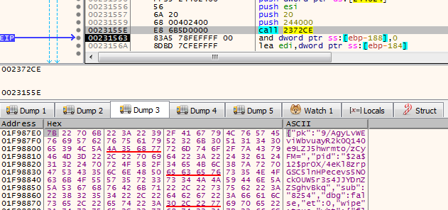 Fig. 20: Decrypted JSON configuration of REvil ransomware